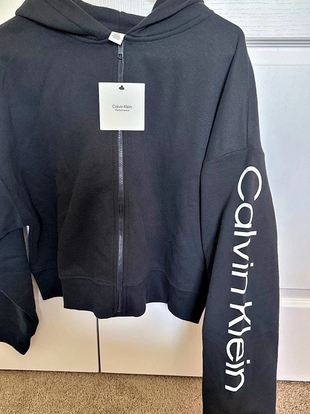 Calvin Klein Performance zip hoodie Black Size Medium NWT